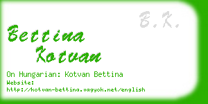bettina kotvan business card